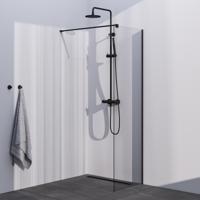 BRAUER Season inloopdouche model C helder glas 70x200 incl. glascoating mat zwart - thumbnail