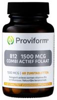 Proviform Vitamine B12 1500mcg combi actief folaat 60 Zuigtabletten - thumbnail