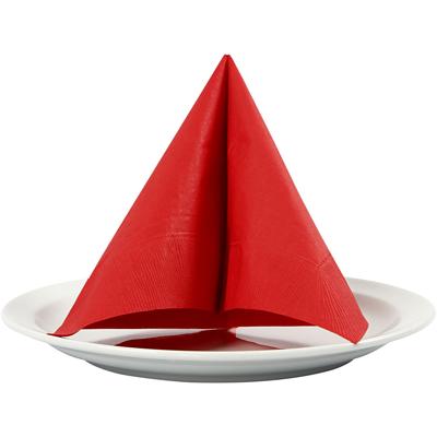 Creativ Company Servetten, afm 33x33 cm, rood, 20 stuk/ 1 doos