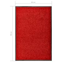 Deurmat wasbaar 60x90 cm rood - thumbnail