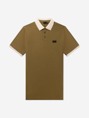 AB Lifestyle Regular Polo Heren Groen/Beige - Maat XXL - Kleur: Groen | Soccerfanshop