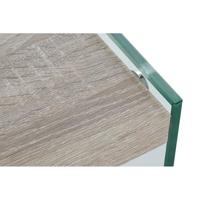 Hoofdtafel DKD Home Decor Multicolour Transparant Natuurlijk Hout Kristal Hout MDF 130 x 65 x 35,5 cm - thumbnail
