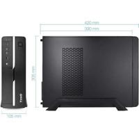 ATX Mini tower Behuizingmet voeding TooQ TQC-3005U3 Slim USB 3.0 Zwart 500 W - thumbnail