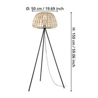 Stars of Light Rotan vloerlampMontezuelo 149cm - 390155 - thumbnail