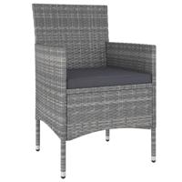 5-delige Loungeset poly rattan grijs - thumbnail
