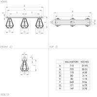 Eglo PlafondlampTarbes 2 zwart met goud - 43655 - thumbnail
