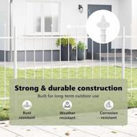 Tuinhek 5 pcs Wit 8,5 x 1,2 m Poedercoating staal - thumbnail