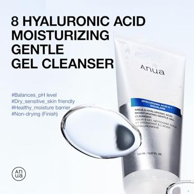 Anua 8 Hyaluronic Acid Moisturizing Gentle Gel Cleanser 150 ml - thumbnail