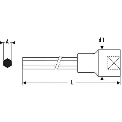 Expert by Facom Lange Schroevendraaierdop | 1/2" voor 6-kant | 6 mm - E031914 Expert by Facom Lange Schroevendraaierdop | 1/2" voor 6-kant | 6 mm - E031914