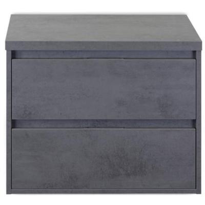 Porto Badmeubelset 70 cm - Beton Antraciet - Wastafelbovenblad Beton Antraciet