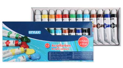 Stylex Acrylverf 12ml 12 Tubes