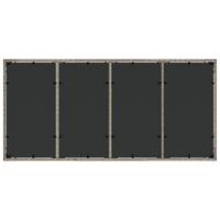 Tuintafel met glazen blad 190x90x75 cm poly rattan lichtgrijs - thumbnail