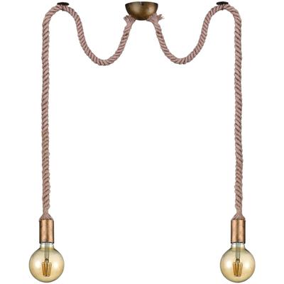 LED Hanglamp Oud Brons - 2-lichts Aluminium - E27 Fitting