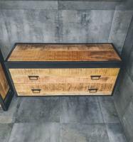 MD Interior Woodz badkamermeubel 120cm mangohout zonder kom - thumbnail