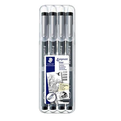 Fineliner Staedtler Pigment 308 zwart set 4 stuks Fineliner Staedtler Pigment 308 zwart set 4 stuks