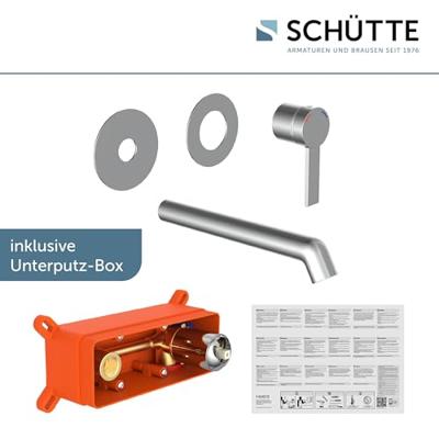 Schutte LOS ANGELES Wastafelkraan| Chroom | Voor wandmontage - 33160