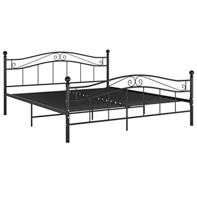 Bedframe metaal zwart 140x200 cm