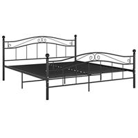 Bedframe metaal zwart 140x200 cm - thumbnail