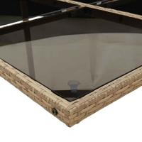 9-delige Tuinset met kussens poly rattan beige - thumbnail