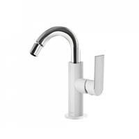 Bidetmengkraan Tres Loft Colors 1-Hendel Bidet Uitloop Gebogen 16,5 cm Rond Wit Chroom - thumbnail