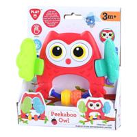 Playgo peekaboo uil rammelaar rood - thumbnail