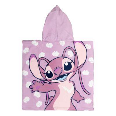 Stitch poncho roze 55 x 110 cm - polyester