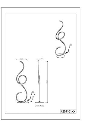 Trio VloerlampJive RVS - 423410107