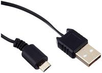 LogiLink USB-kabel USB 2.0 USB-A stekker, USB-micro-B stekker 0.75 m Zwart Incl. oproller CU0090 - thumbnail