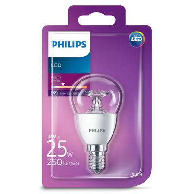 Philips LED Kogellamp E14 - Warm wit licht - 4W vervangt 25W