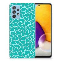 Samsung Galaxy A72 | Hoesje maken | Cracks Blue - thumbnail