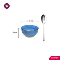 Cookinglife Kleine kommen Delice Blauw ø 12 cm - 6 stuks - thumbnail