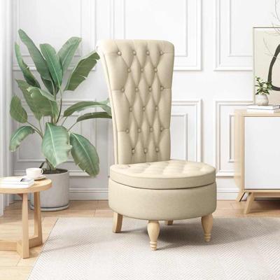 Slipper Stoel Crme 56,5 x 70 x 110 cm Stof Slipper Stoel Crme 56,5 x 70 x 110 cm Stof