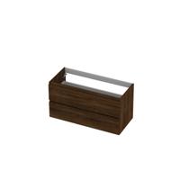 INK - Onderkast 2 Laden Greeploos met Houten Keerlijst - 1000x450x520 Mm - Koper Eiken - thumbnail