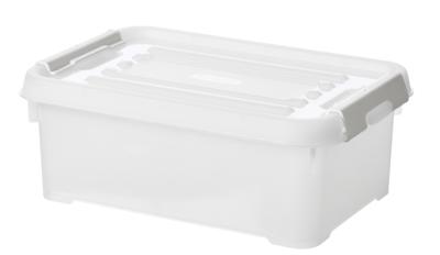 Curver 243810 Opbergbox HANDY Stapelbaar (l x b x h) 294 x 194 x 110 mm Transparant, Zilver 1 stuk(s)