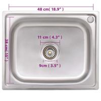 Campinggootsteen enkele bak roestvrij staal - thumbnail