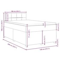 Boxspring met matras stof donkerbruin 120x200 cm - thumbnail