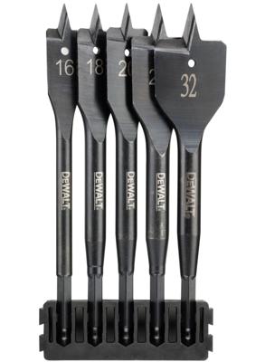 DeWalt Accessoires Houder + Extreme IMPACT speedboren | 5 stuks | 16 mm, 18 mm, 20 mm, 25 mm, 32 mm - DT70834-QZ