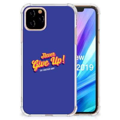 Apple iPhone 11 Pro Telefoonhoesje met tekst Never Give Up Apple iPhone 11 Pro Telefoonhoesje met tekst Never Give Up