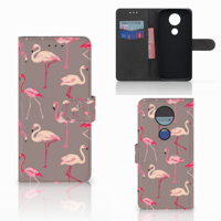 Motorola Moto E5 Plus Telefoonhoesje met Pasjes Flamingo - thumbnail