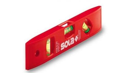 Sola Kunststof waterpas PTM5/20 blister, 20cm 3 libellen hobby rood magn. SB - 01430620 - 01430620