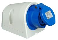 Kopp CEE wandcontactdoos IP44 3P 16A 250V blauw - thumbnail