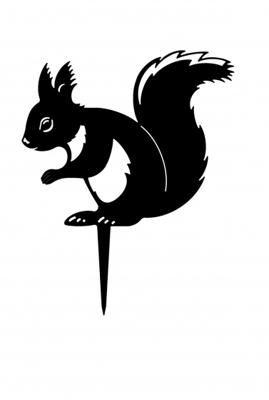 Tuinsteker geluksdier eekhoorn van metaal