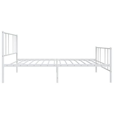 Bedframe met hoofd- en voeteneinde metaal wit 80x200 cm