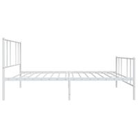 Bedframe met hoofd- en voeteneinde metaal wit 90x190 cm - thumbnail