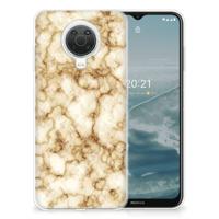Nokia G20 | G10 | TPU | Siliconen hoesje | Marmer Goud - thumbnail