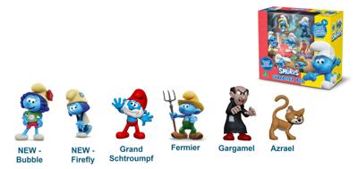 Conjunto de Figuras dos Smurfs - 6 Figuras - Inclui 2 Figuras Novas - Figuras de 5,5 cm - Para Crianças a partir de 3 Anos Conjunto de Figuras dos Smurfs - 6 Figuras - Inclui 2 Figuras Novas - Figuras de 5,5 cm - Para Crianças a partir de 3 Anos