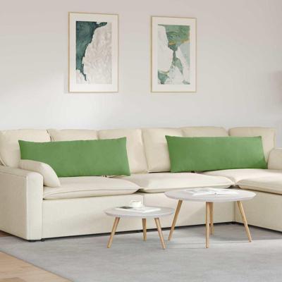 VidaXL Sofa kussens 2 stuks lichtgroen 120 x 40 cm cordstof