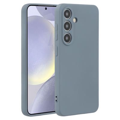 Lunso Samsung Galaxy S25 hoesje - Flexibel siliconen Backcover - Lavendelgrijs