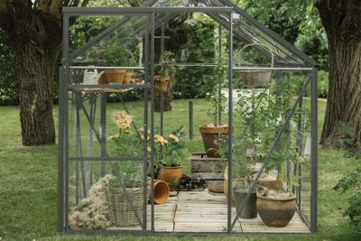 Royal Well | Kate II Full Options Tuinkas | Veiligheidsglas 3 mm | Groengrijs