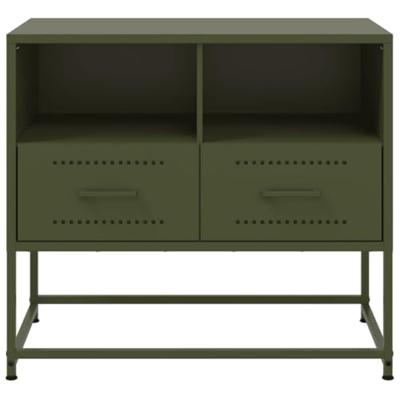 Tv-meubel 68x39x60,5 cm staal olijfgroen